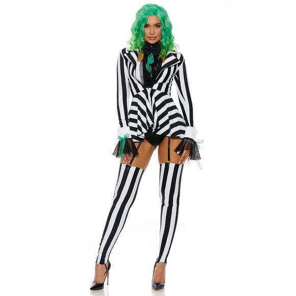 NEW Forplay Sexy Beetlejuice Costume Size Small Medium - Picture 1 of 5